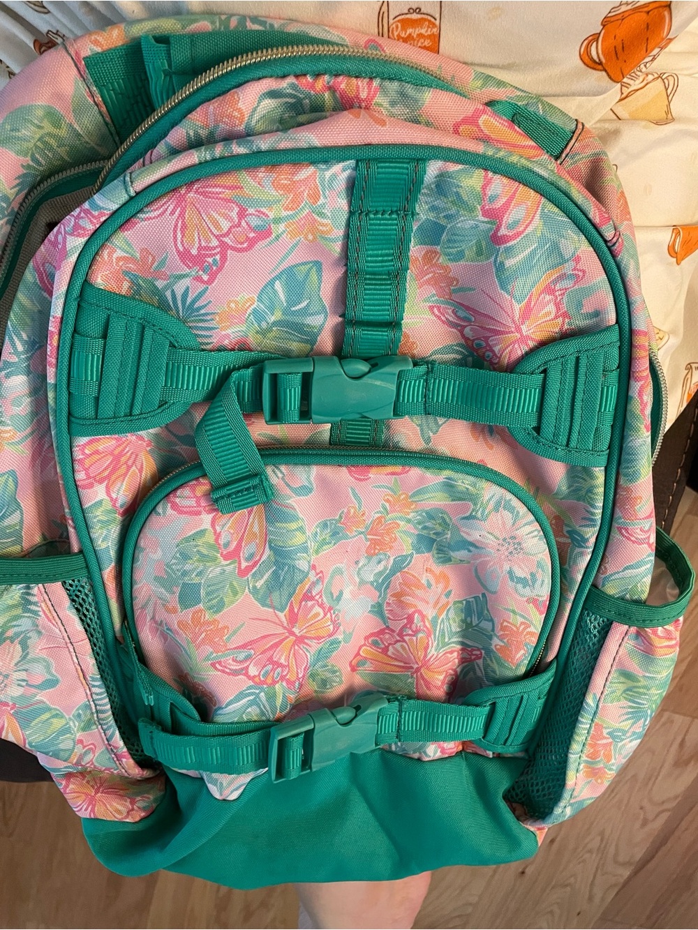 Pottery Barn Kids Lilly Pulitzer Large Backpack RARE great preowned condition